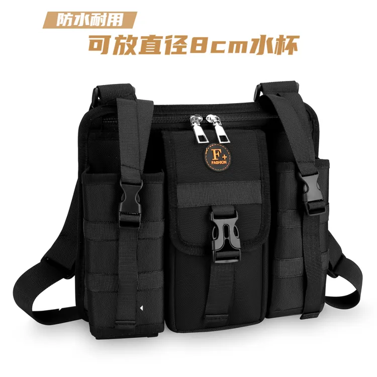 升级高品质-新款防水锁扣户外挎包休闲单肩骑行包钓鱼爬山男士包商品图