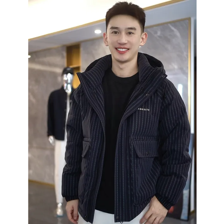 【极寒系列】加厚连帽羽绒服免洗皮面时尚保暖短款休闲宽松外套K26