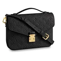 99新 LouisVuitton/路易威登 黑色拼皮邮差