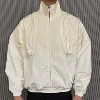 OaOO立领喷脏运动美式街头教练夹克解构立体剪裁廓形短宽外套男