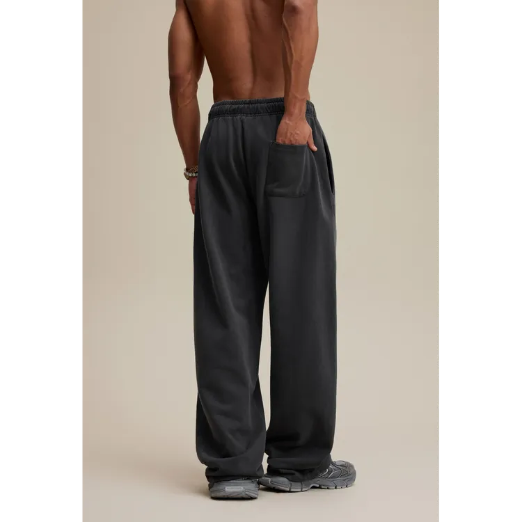 DKS 2025秋冬爆款水洗直筒卫裤美式潮牌复古水洗做旧加绒休闲长裤