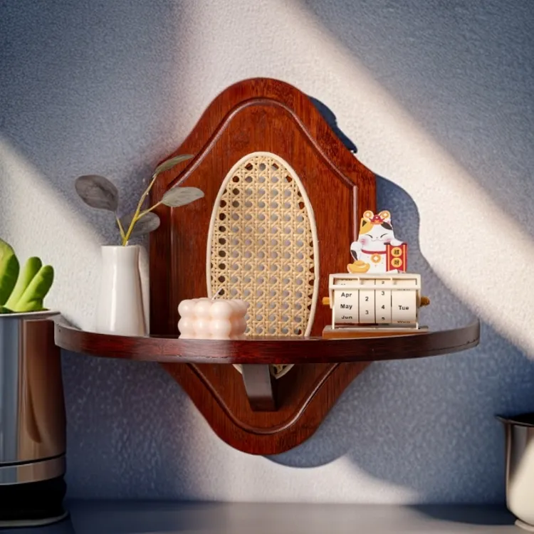 复古墙面装饰挂件中古风置物架墙上壁饰架子烛台摆放架隔板格架