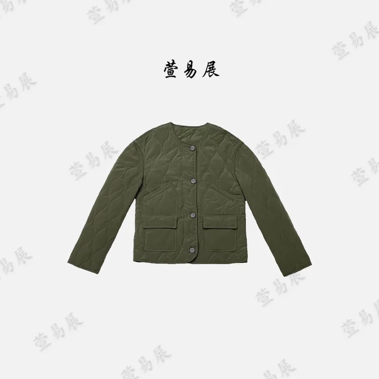 萱易展-轻奢高定复古葫芦纹绗缝显瘦保暖棉服外套-WT091901