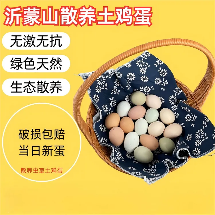 农家土鸡蛋散养无饲料跑山鸡下蛋绿色健康草鸡蛋绿皮鸡蛋营养丰富