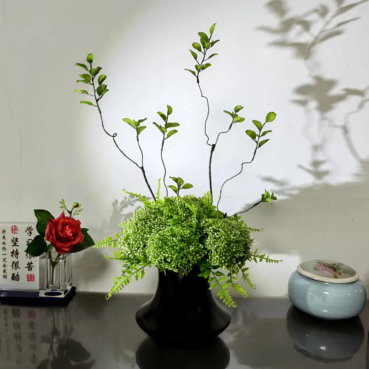 新中式仿真花假花束客厅软装装饰花束摆设禅意风诧寂风高级感摆件