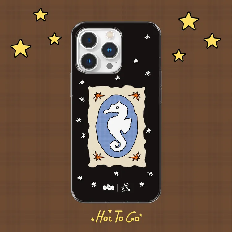 Hot to go 主理人合作-幸运海马-适用苹果iPhone14-17磨砂手机壳