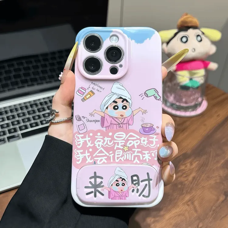 来财蜡笔小新适用于苹果华为oppo小米vivo一加菲林硬壳手机防摔壳