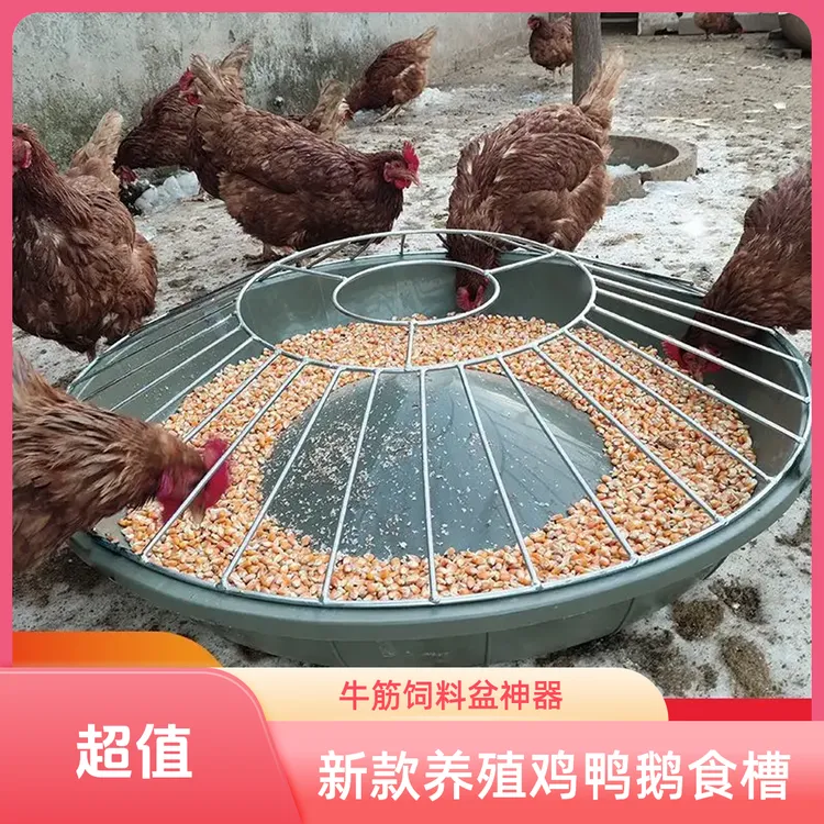 【正品保障】养鸡鸭子喂食神器打不翻鸡鸭鹅牛筋喂鸡喂鸡食槽神器