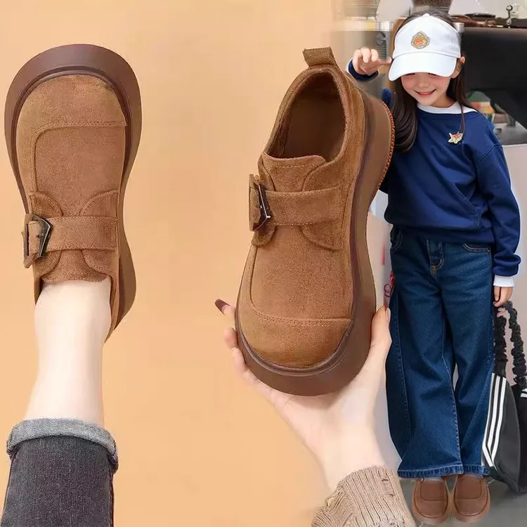 女童鞋子2025秋冬季新款儿童勃肯鞋防滑中大童加绒二棉孩子乐福鞋