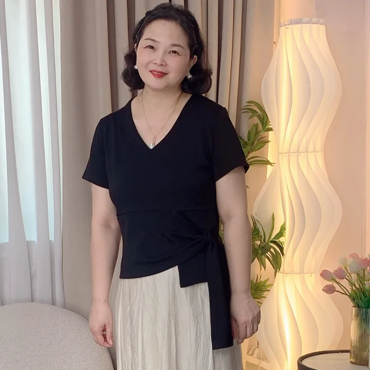 A1【上衣】2025年新款蝴蝶结上衣时尚百搭气质感时尚感 百搭