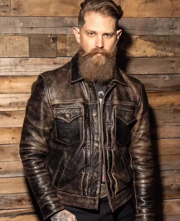 古年【109-199】复古夹克风衣牛仔外套重磅时尚孤品网红男士休闲