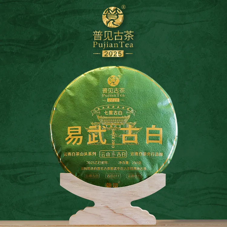 普见古茶2025易武古白(古白311)易武古树白茶 七星古白