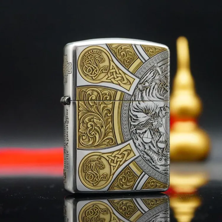 ZIPPO/之宝ZIPPO打火机 天启四骑士XF盔甲银鎏金 男士防风DYJ1