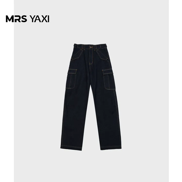 Mrsyaxi新款轻奢设计感工装牛仔裤YX4112902