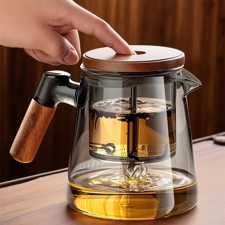 一键茶水分离泡茶壶家用耐热玻璃内胆飘逸杯功夫茶具泡茶杯新款
