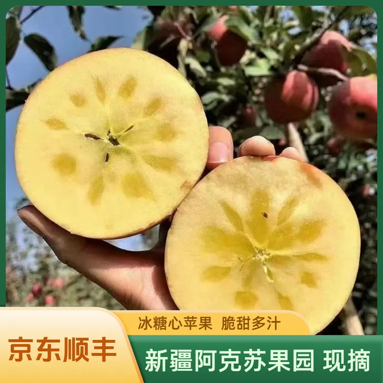 【顺丰/京东】新疆阿克苏果园 采摘冰糖心苹果 新鲜脆甜4.5/7斤 商品图