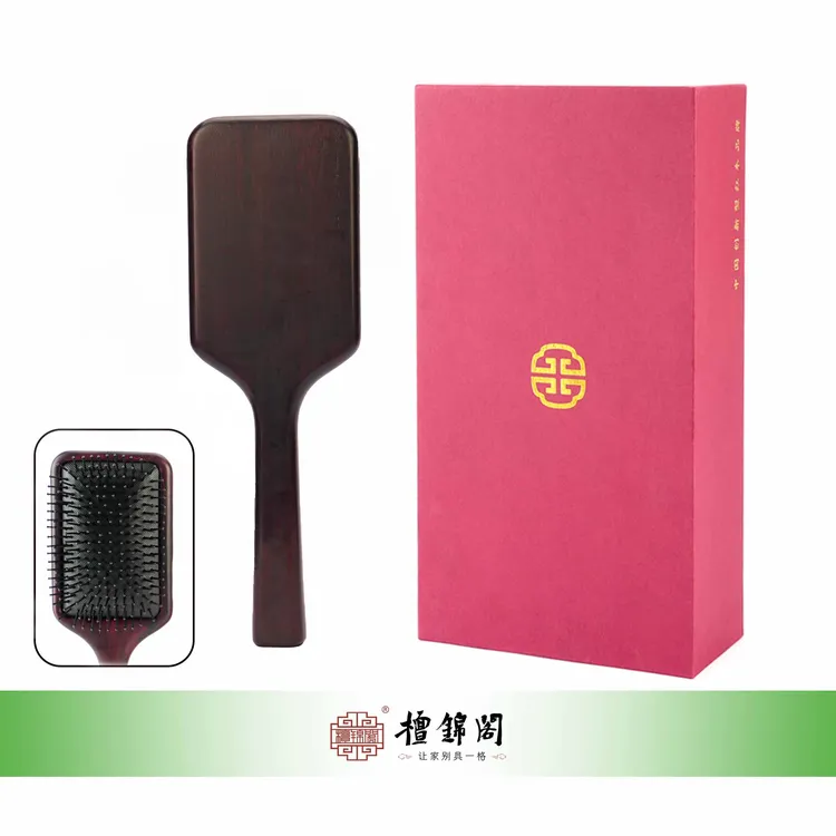 一梳百顺素面｜血檀/血檀（擦蜡）｜檀锦阁梳礼｜规格约29*9.5