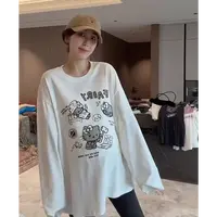 徐靖靖【童趣猫咪】时尚洋气印花猫咪简约圆领百搭打底2509206