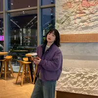 Sevbasks 七七家韩版 东大门设计款两色立领拼色休闲百搭棉服