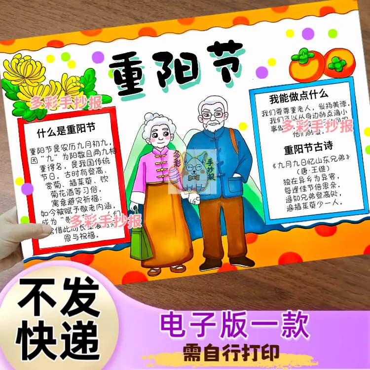 【1526】重阳节手抄报重阳节习俗手抄报电子版