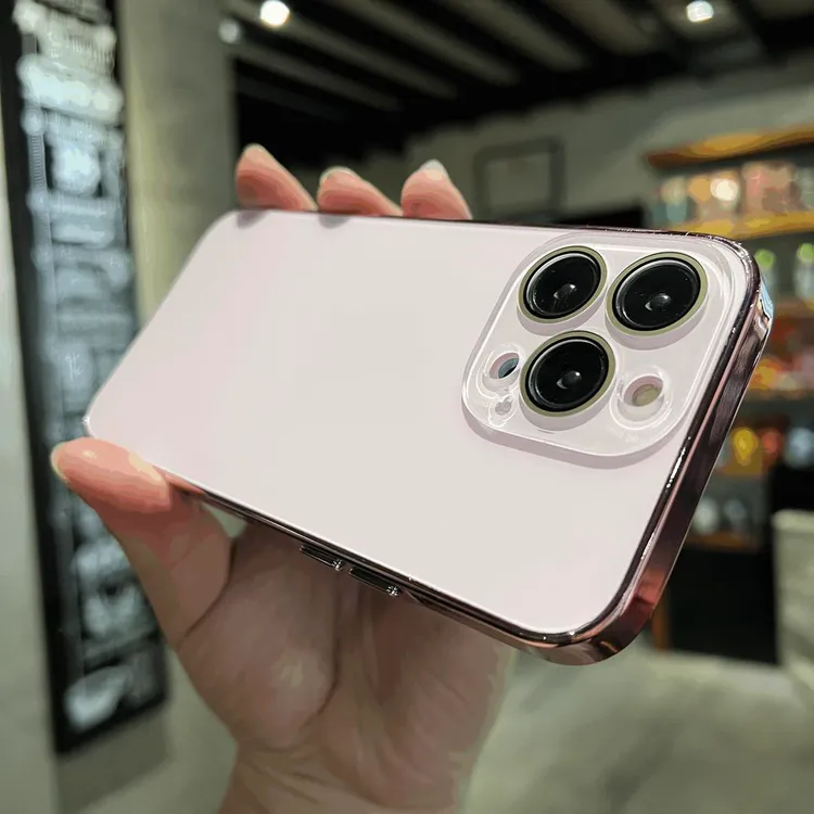 适用苹果17/16/15/14AG电镀磨砂自带镜头膜iPhone17promax手机壳.