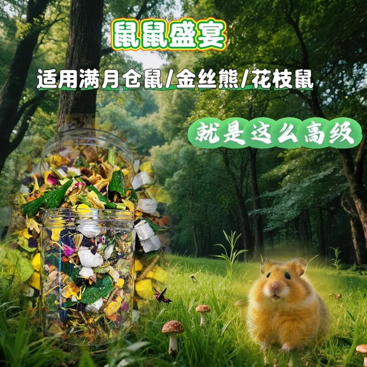 咪咻家仓鼠粮食仓鼠自配粮仓鼠营养粮金丝熊粮食仓鼠食粮含面包虫