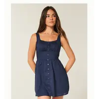 Hollister25秋季新款辣妹甜美棉质蕾丝装饰连衣裙女装359-5334