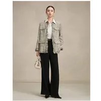 【众心专属】曼德诗小香风短外套时尚亮丝外套M421312001