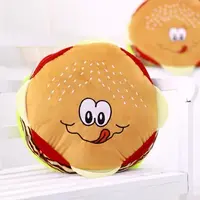 仿真汉堡包抱枕毛绒玩具公仔睡觉靠垫枕头玩偶手工填充布娃娃礼物