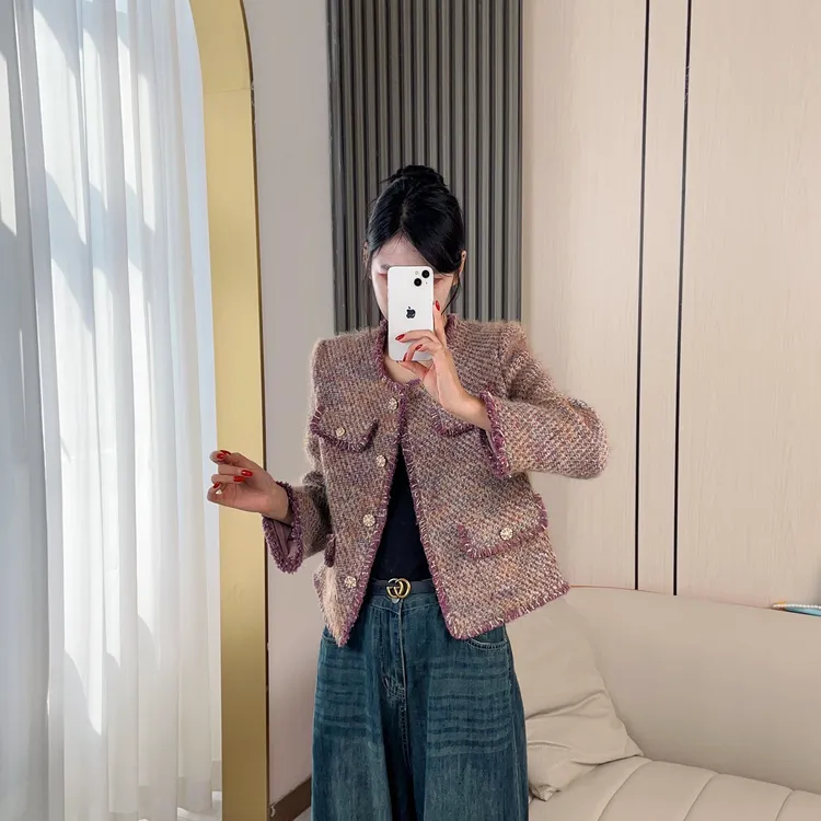 【落日余辉】【小婷】MSSY美舒尚衣、紫色小香风气轻奢百搭60103