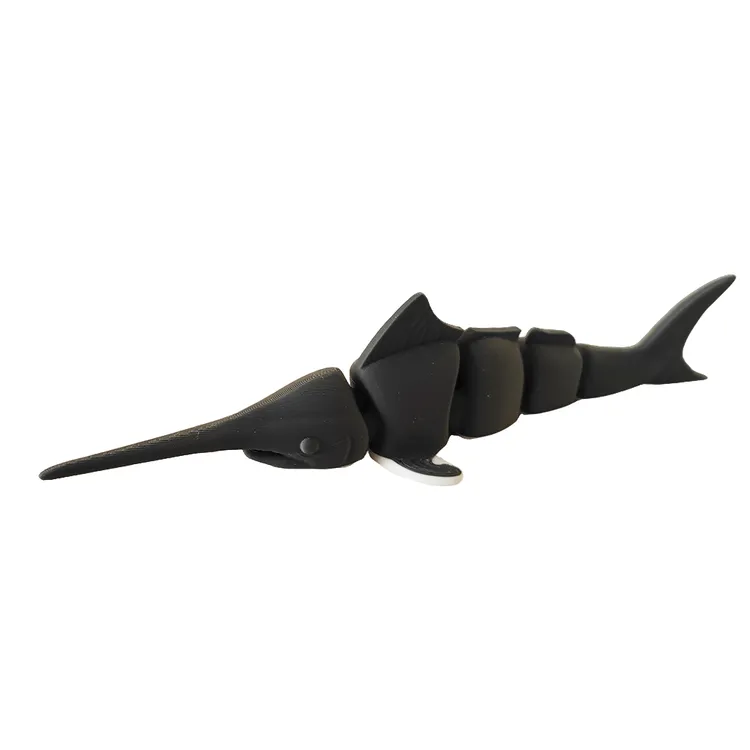 3D打印剑鱼模型玩具仿真海洋动物箭鱼剑旗鱼手办摆件玩偶认知礼物