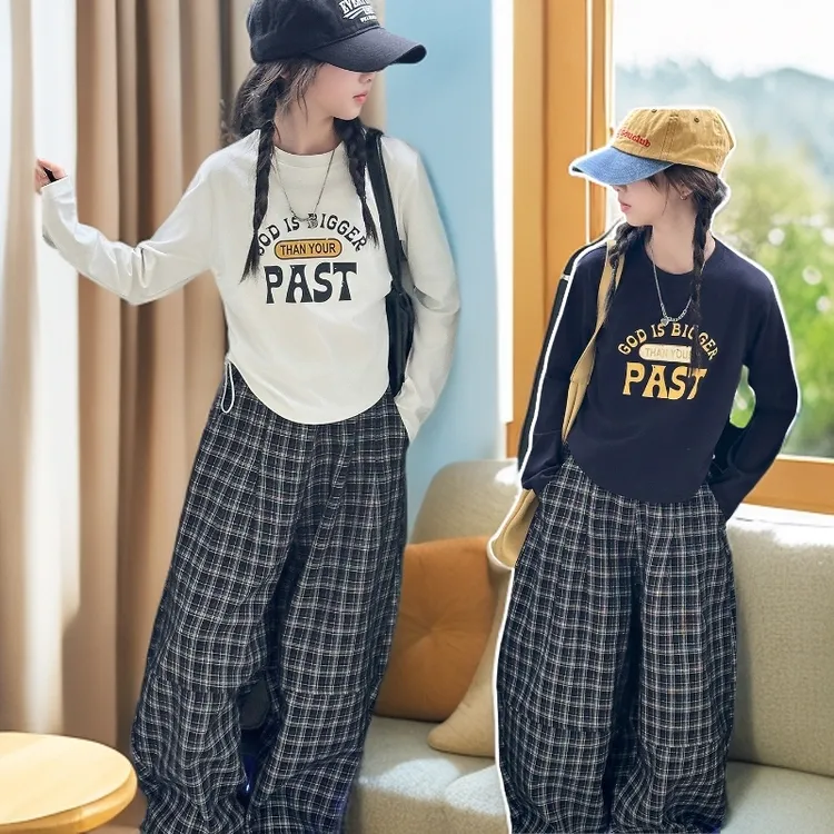 女童秋装套装2025新款儿童洋气时髦卫衣两件套中大童秋装时尚