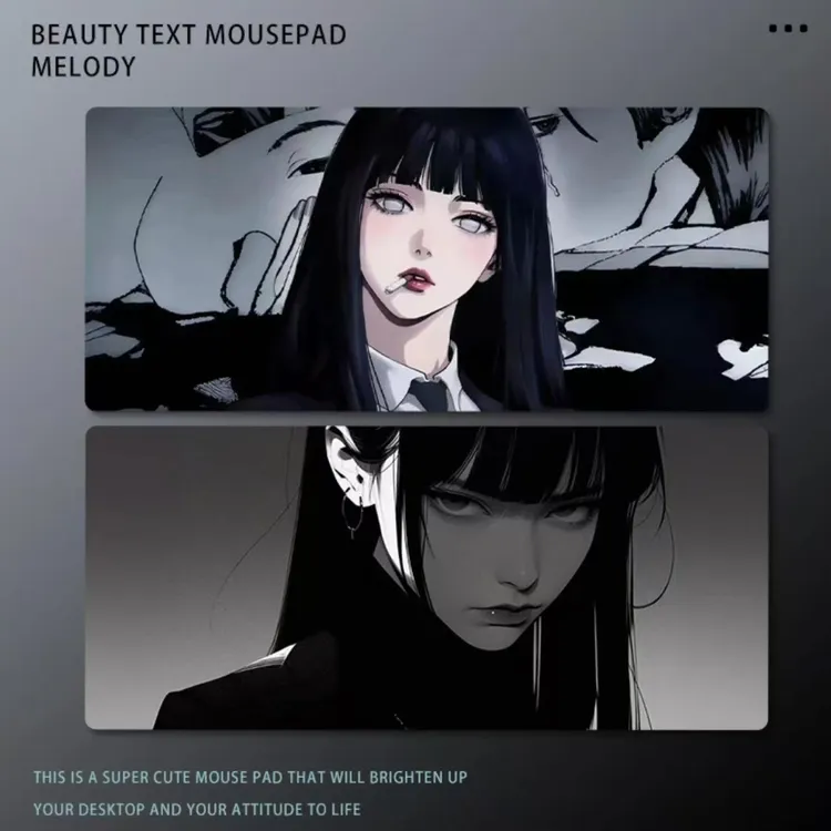 火影忍者雏田动漫鼠标垫超大高级感男生电竞游戏电脑键盘防滑桌垫