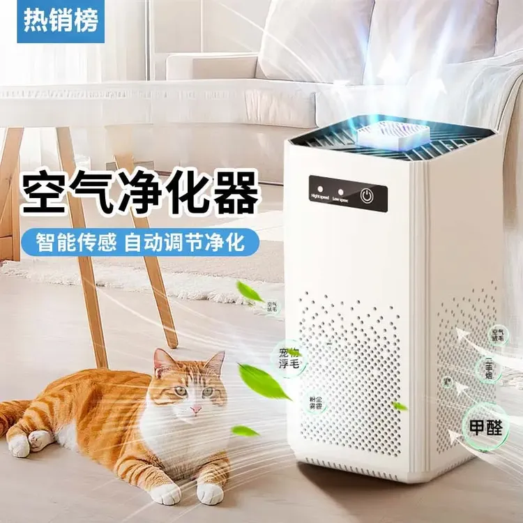 空气净化器除醛家用桌面小型室内吸烟消负离子多功能除臭净化机