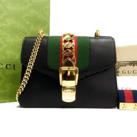99新 GUCCI/古驰 思斯专属 古驰黑色小号塞尔维亚 LM3350