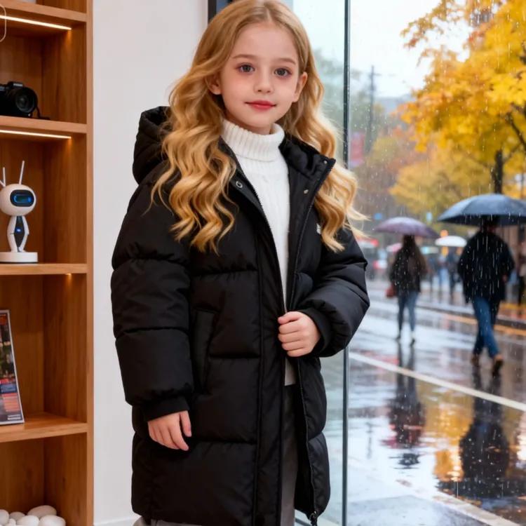 JMBEAR/杰米熊反季中长款女宝棉衣男童棉袄洋气时尚外穿冬季衣服