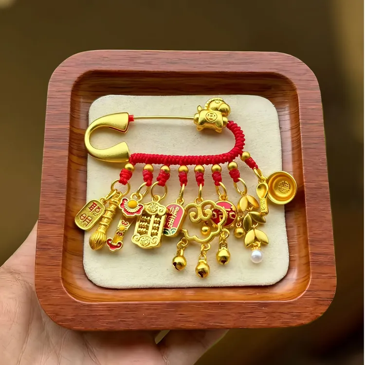 压惊平安孕妇别针马宝宝外出满月礼物可换生肖配件婴幼儿防惊跳