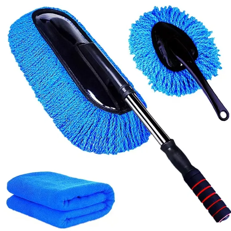 汽车擦车拖把除尘掸子车用扫灰刷子洗车刷子拖把洗车工具拖布伸缩
