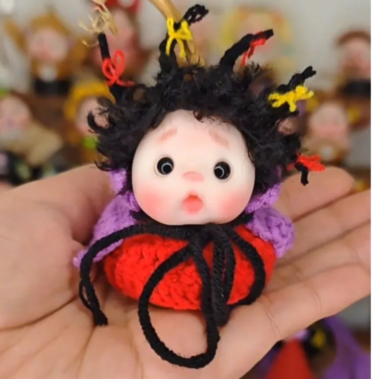 纯手工制作软陶葫芦娃娃