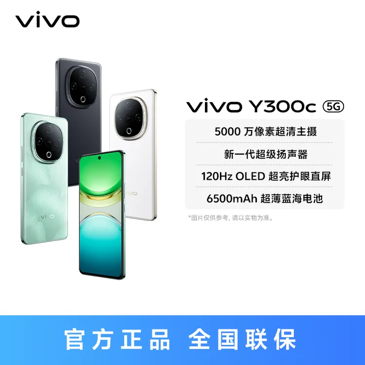 【仁汇优品C】vivo Y300c 智能手机 6500mAh 超薄蓝海电池