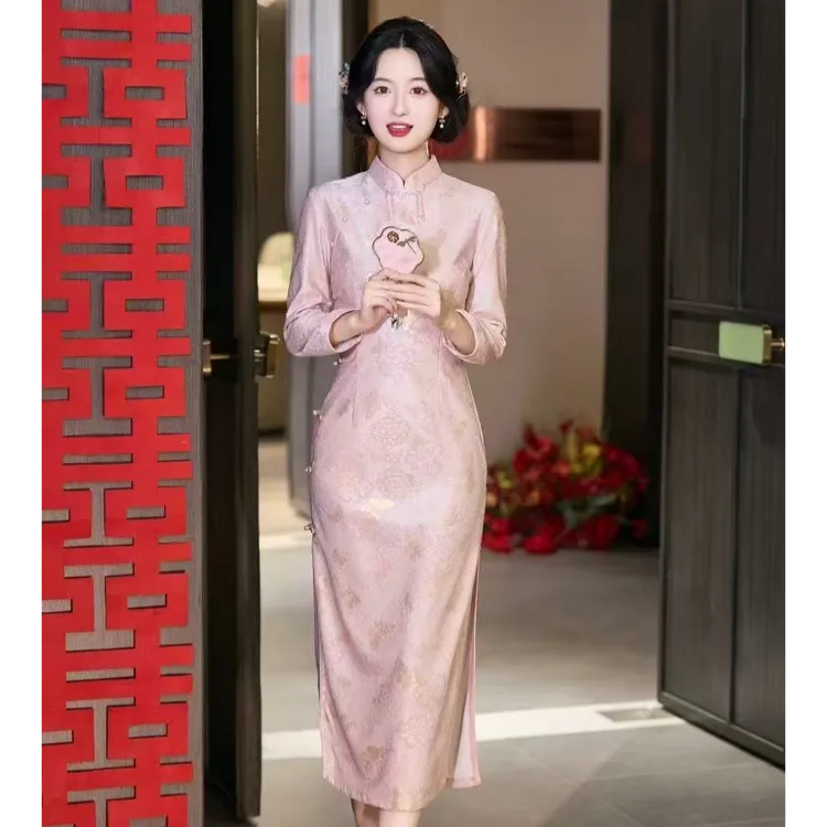 江南春【此生有你】衣长120新中式订婚领证登记高端旗袍奢华气质