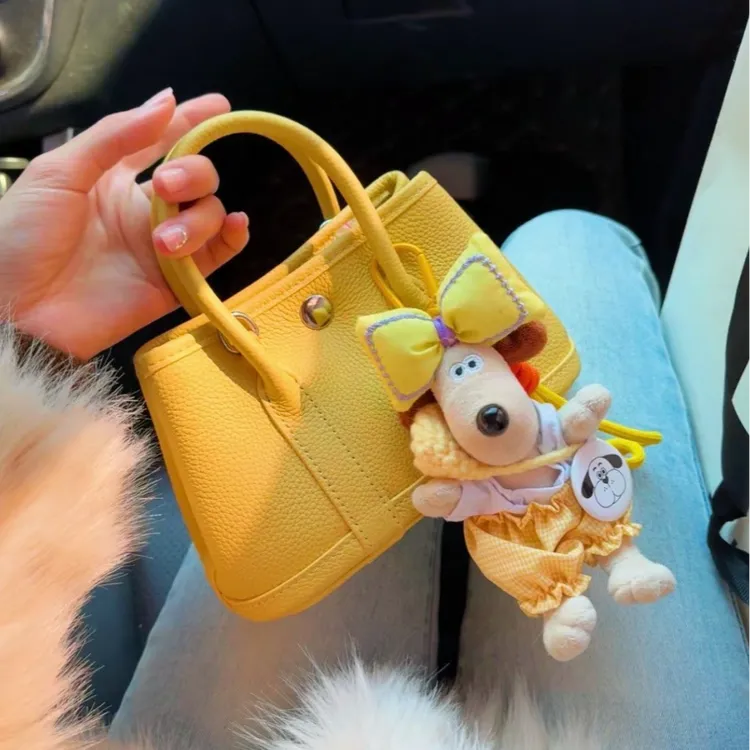 真皮迷你花园包女百搭托特包高级感2025新款通勤手提包单肩斜挎包