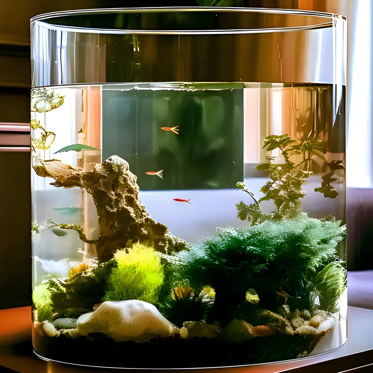 花瓶加厚直筒玻璃鱼缸圆柱大号雪柳龟背竹富贵竹透明水培鲜花插花