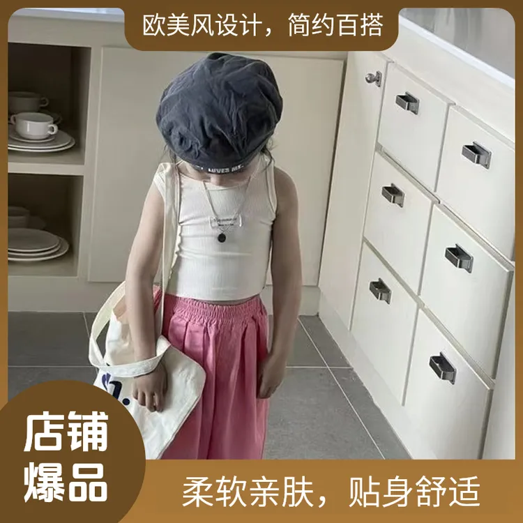 2025新款短款无袖衫宝宝潮儿童薄款上衣女童背心薄款夏季儿童背心