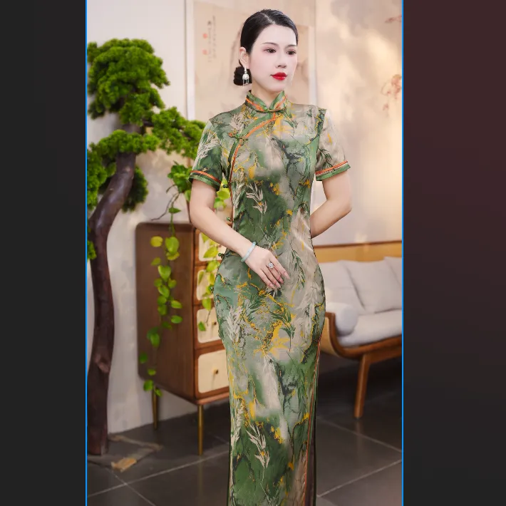 夏天  2025新款改良旗袍气质日常优雅经典旗袍