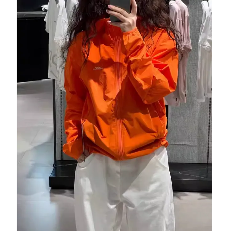CaKm橙色冲锋衣外套女新款春秋季三合一潮牌情侣登山服QLR552女士