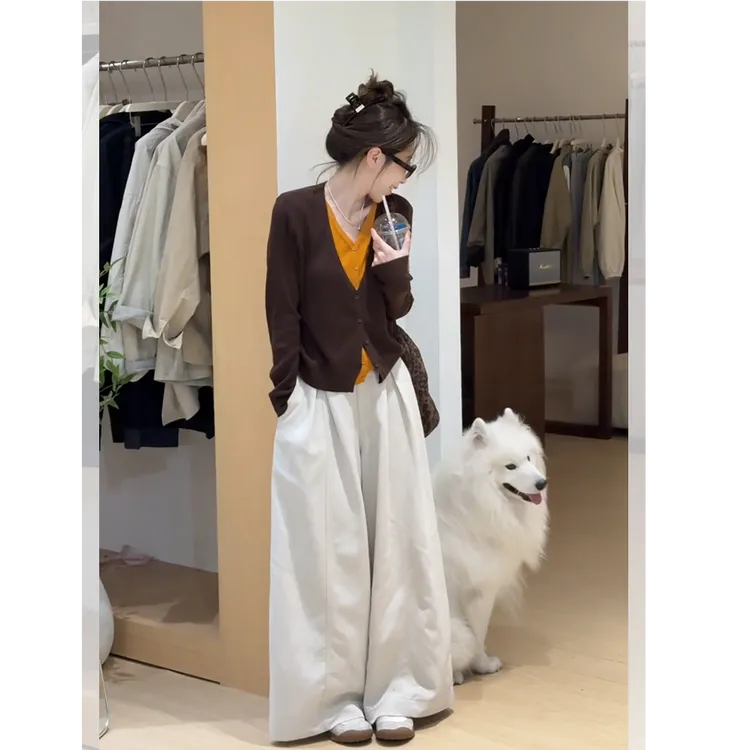 2025超火秋装搭配一整套小个子韩系chic别致巨好看的两件套装裤女