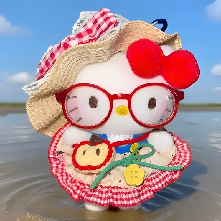 正版HelloKitty苹果泡泡裙kt挂件三丽鸥毛绒包挂玩偶朋友生日礼物