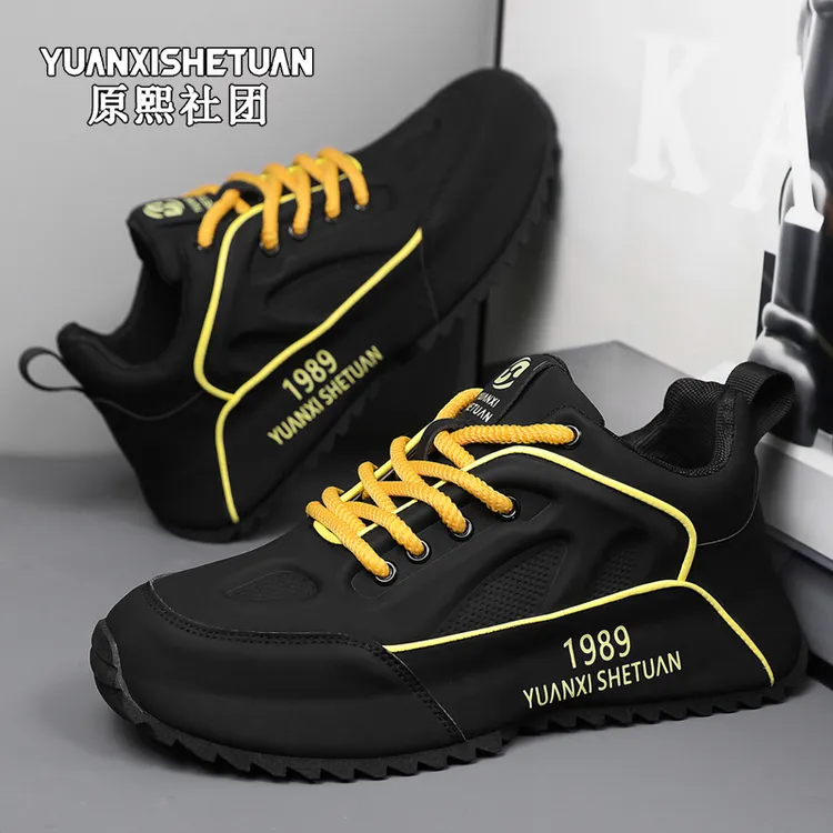 原熙社团潮牌四季款高端男鞋百搭休闲鞋包底潮鞋网红韩版老爹鞋商品图