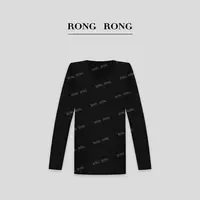 溶溶J【魅力星辰】RONGRONG 绵羊毛莱赛尔V领珠片纱上衣C-I2051029